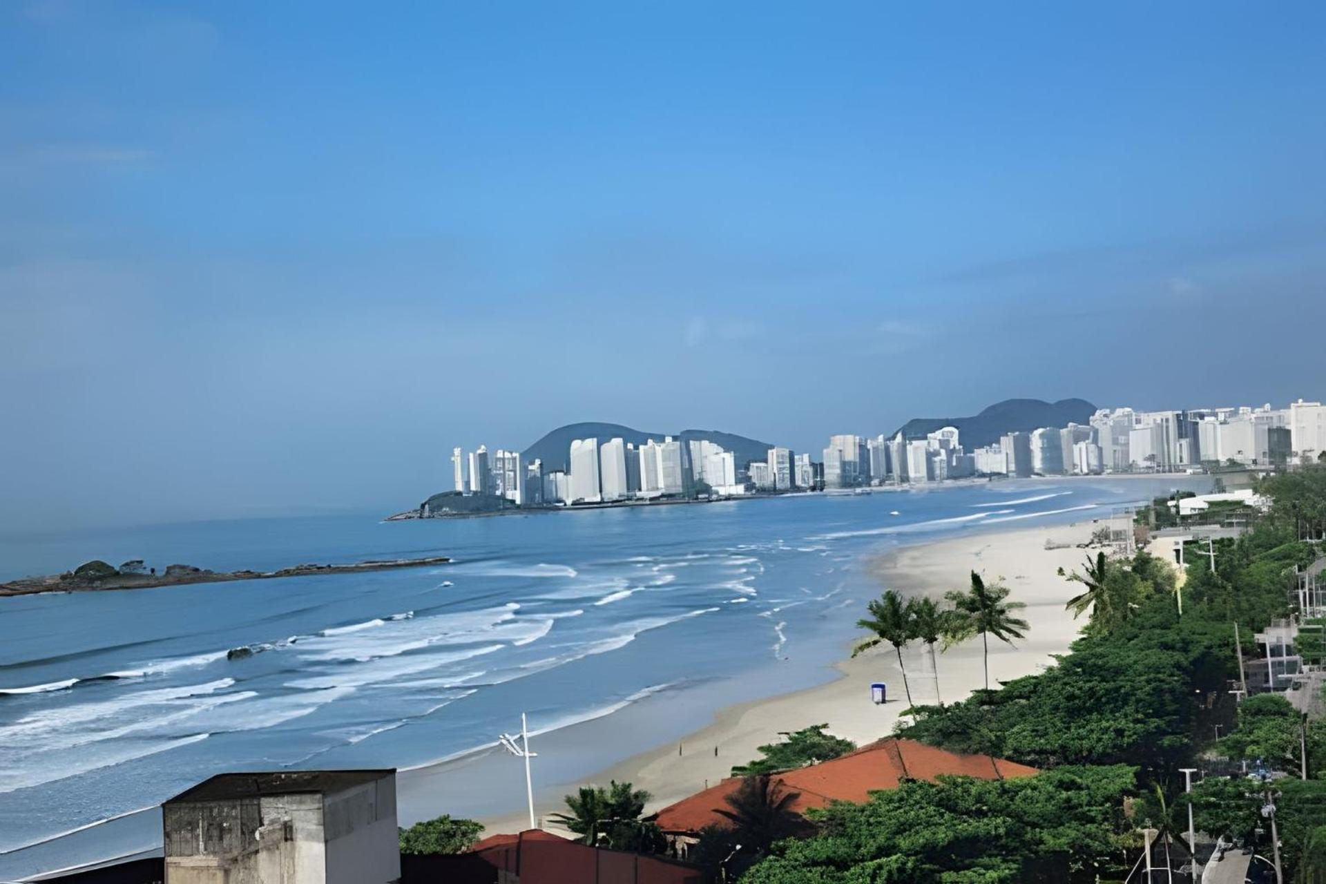 Vista-Mar - 3 Suites Com Ar Condicionado E Quarto Casal Com Ar Condicionado - 100M Da Praia Guarujá Esterno foto